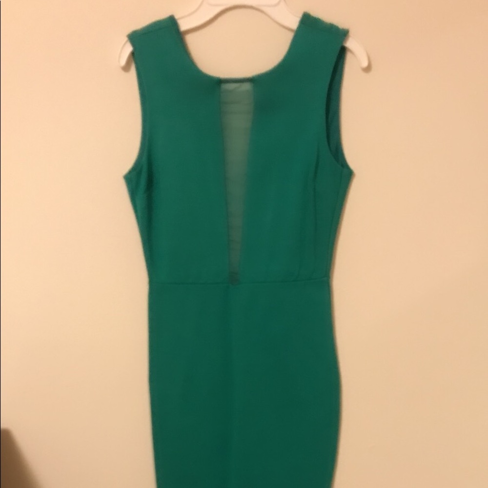 Green long dress